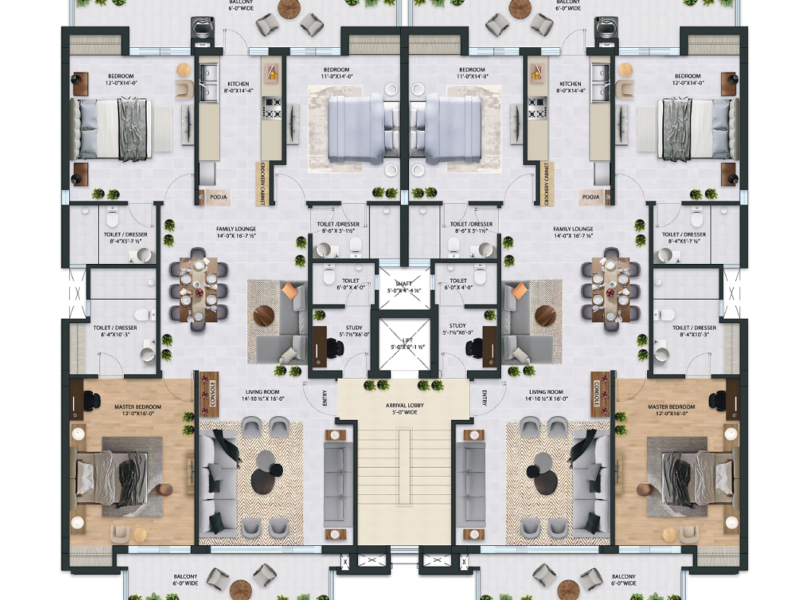Gulnaar Serene – 3+1 BHK Bespoke Residences in Zirakpur